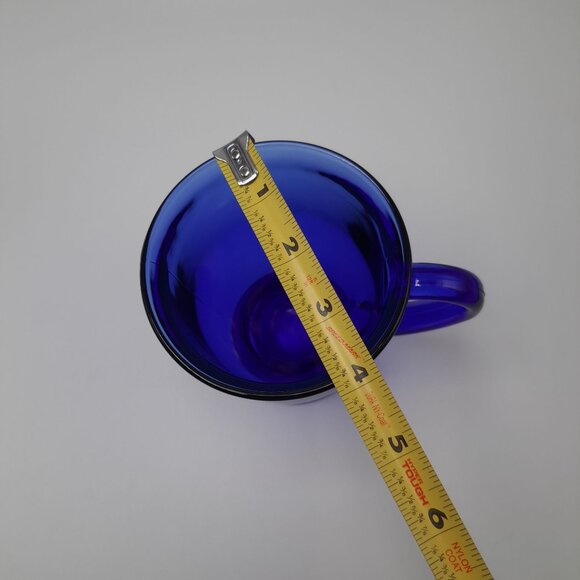 Vintage Anchor Hocking Cobalt Blue Glass Coffee Mug - Picture 12 of 12